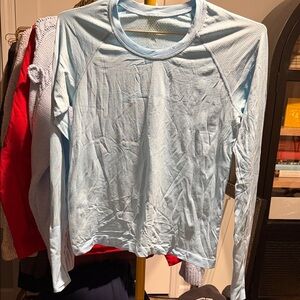 lululemon athletica Sky Blue Long Sleeve swiftly Top